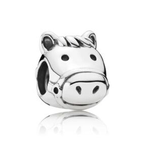 PANDORA Happy Horse Charm Authentic Sterling Silver Farm Animal Pet